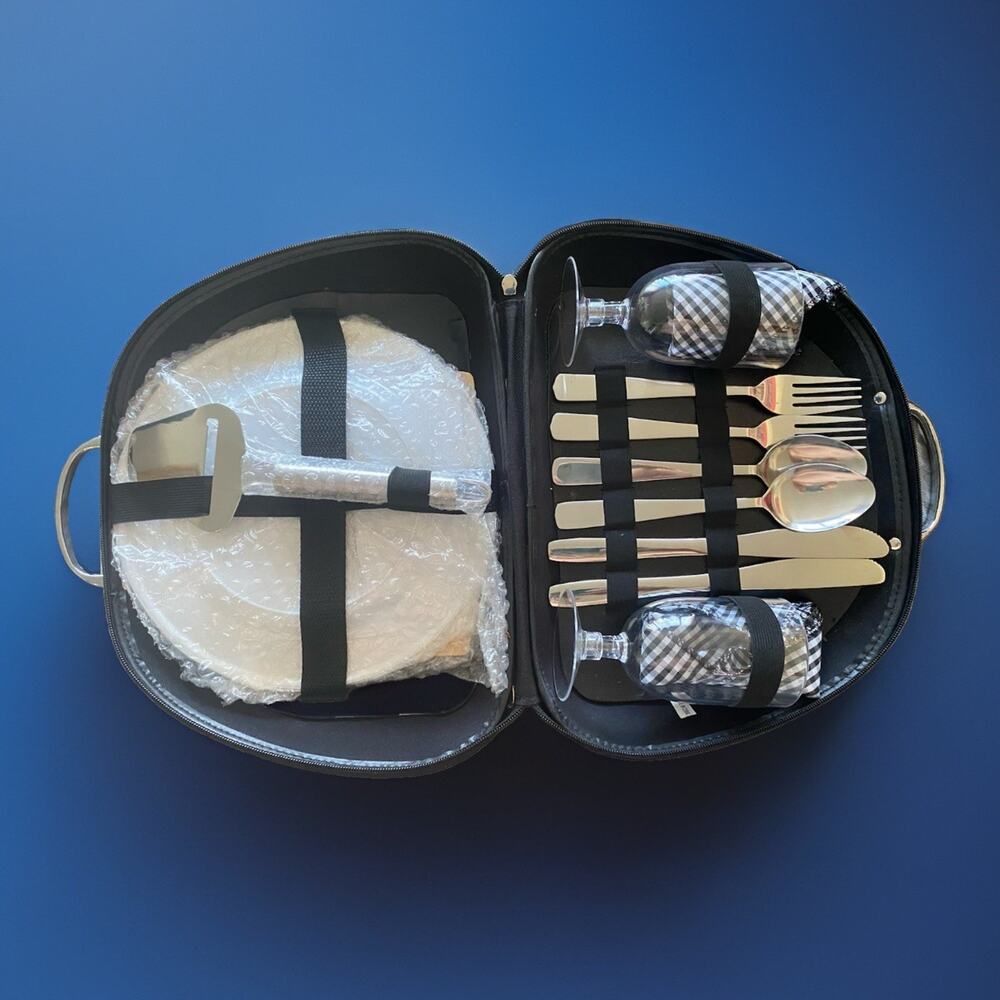 Jostens Lightweight Wine and Cheese Set Satchel 10"x13"x4"